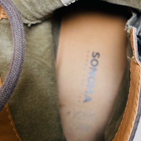 MENS 10.5M Sonoma GoodsForLife Ankle Boots Side-Zip/Lace-Up,Leather/Textile,Gray - Picture 7 of 8